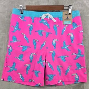 Chubbies Swim Trunks Kids XL Pink Toucan Do Its Lined Board Shorts